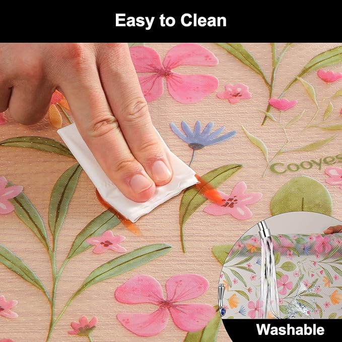 Cooyes Shelf Liner – Premium Non-Adhesive Cabinet & Drawer Liner for Kitchen – Waterproof Shelf Paper with Modern Pattern – Durable EVA Cabinet Mat – Easy to Cut （17.5" W x 78.7" L） - Image 6