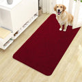 OLANLY Dog Door Mat for Muddy Paws 40x24, Absorbs Moisture and Dirt, Absorbent Non-Slip Washable Doormat, Quick Dry Chenille Mud Mat for Dogs, Entry Indoor Entryway Carpet for Inside Floor, Red by OLANLY