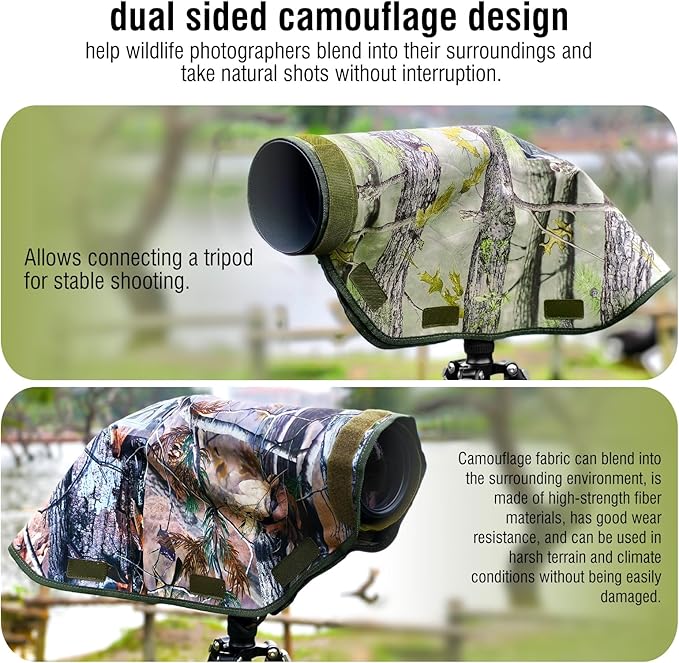 Camera Rain Cover with Openable Viewing Window & Strap Mountable Design,Waterproof Camera Raincoat Sleeve Protector (XXL) - Image 6