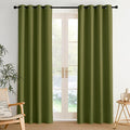 NICETOWN Room Darkening Draperies Curtains Panels, 2 Panels Olive Green W52 x L84 by NICETOWN