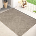 PURRUGS Dirt Trapping Door Mat 24" x 35.5", Non-Slip Machine Washable Entry Rug, Dog Doormat, Indoor Front Door Mat, Super Absorbent Entryway Rug for Muddy Shoes & Paws, Taupe by PURRUGS