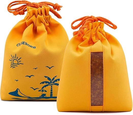 2X 1000 Gram Reachargeable Silica Gel Beads with 2 Cloth Bags, Indicating Moisture Absorber Desiccant Packs for Storage by Wisesorb