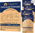 Descaling Powder Solution (4 Uses) Removes Scale and Build-Up, Automatic Coffee Pots & Makers & Espresso Machines Descaler, Compatible with Keurig Breville Nespresso Delonghi Ninja by NewEnglandStories