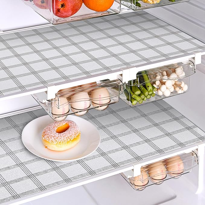 Coavas Extra Grip Thickened Shelf and Drawer Liner - Non-Adhesive Non-Slip Waterproof Mats for Kitchen Cabinets, Drawers, Shelves, Dresser & Cupboard, Easy Cut DIY (Stripe, 12IN x 10FT) - Image 6