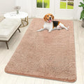 OLANLY Dog Door Mat for Muddy Paws 59x32, Absorbs Moisture and Dirt, Absorbent Non-Slip Washable Doormat, Quick Dry Chenille Mud Mat for Dogs, Entry Indoor Entryway Carpet for Inside Floor, Peach by OLANLY