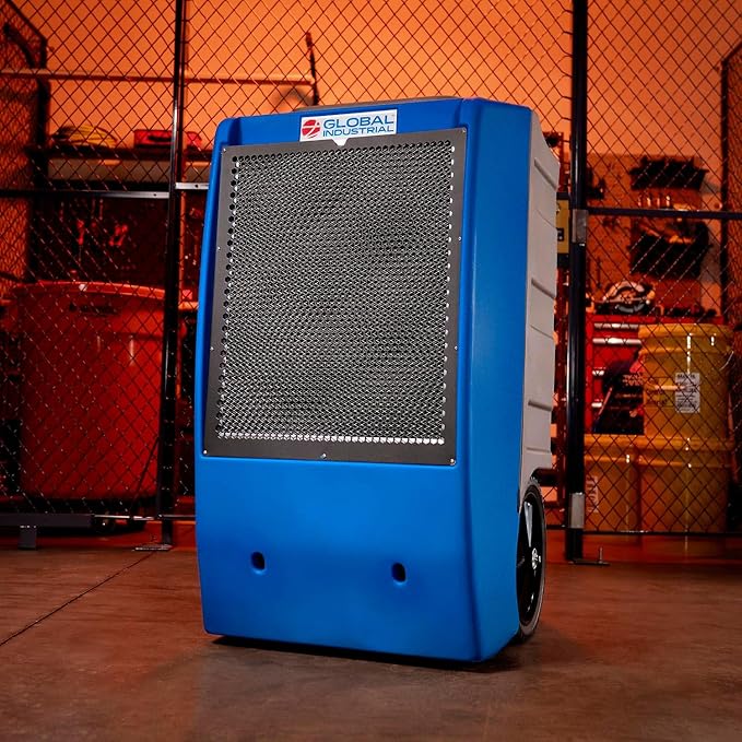 Global Industrial Dehumidifier Commercial Grade Low Grain Refrigerant 250 Pint Dehumidifier with Water Pump, 500 CFM, 2500 Sq Ft Coverage, R410A Refrigerant - Image 2