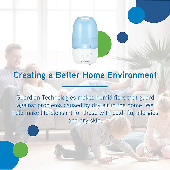 PureGuardian Ultrasonic Cool Mist Humidifier with Aromatherapy Tray, 70-Hour Run Time, 1-Gallon Tank Capacity, 320 Sq. Ft. Coverage for Small Rooms, Quiet Operation, H975AR - Image 2
