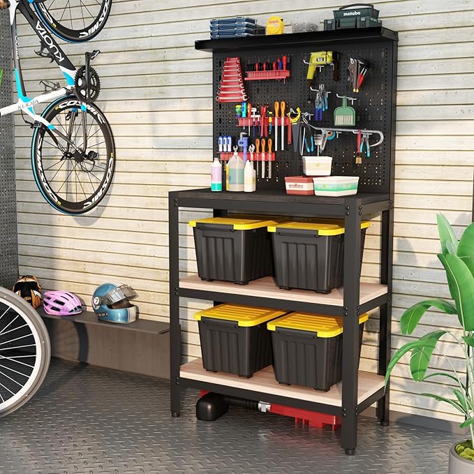Nazhura 72Quart Plastic Storage Bin, Stackable and Nestable Storage Boxes with White Lids and Secure Latching Buckles, Large Storage Container (Black/Yellow, 72Quart-6Pack) - Image 7