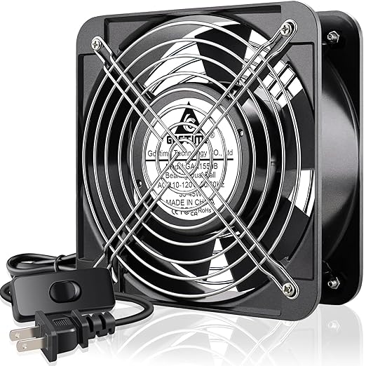 GDSTIME AXIAL Fan 15050, 110V 120V AC 150mm x 150mm x 50mm Fan, Ventilation Exhaust Projects Cooling Fan by GDSTIME