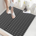 ​Shower Mat Non-Slip Bath Mat for Tub and Shower Stall,200+ Suction Cups with Drain Holes, Quick Dry Machine Washable, Extra Grip for Stand Up Showers, Bathroom Essentials 24x24 Inch(Black) by BYTANA
