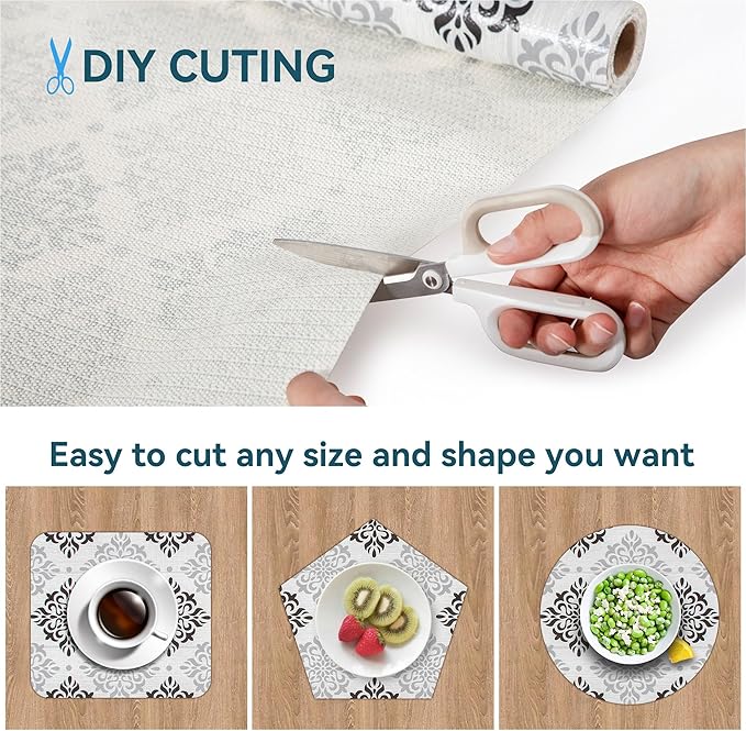 12" W x 120" L Floral Drawer and Shelf Liner for Cabinets, Non-Adhesive Strong Grip Non-Slip Flower Shelf Cabinet Kitchen Shelf Liners for Kitchen Cabinets - Image 6