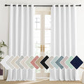 NICETOWN 100% Absolutely Blackout Linen Curtains with Thermal Insulated Liner, Greyish White, 62" Wide, 102" Length Energy Saving Curtains for Living Room 2 Panels Set, Vertical Blinds by NICETOWN