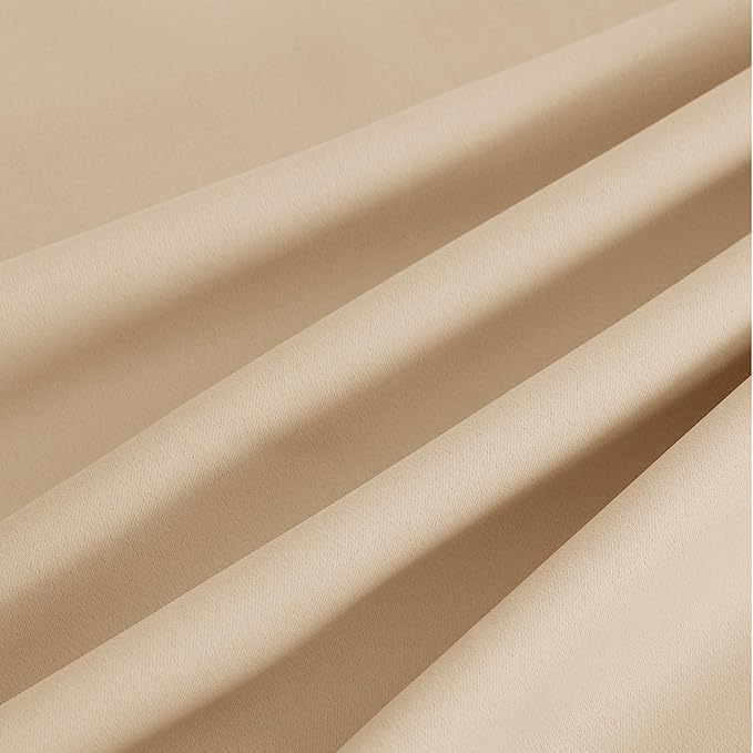 NICETOWN Biscotti Beige Light Blinds - Microfiber Grommet Thermal Insulated Shades for Kid's Room, Yard, Boys Room, Girls Room, Nursery - Lightweight, 1 Pair, W52 x L95 - Image 9