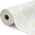 Drawer and Shelf Liner for Kitchen 17.5in x 10FT, Non-Slip Non-Adhesive Cabinet Liners for Cupboard, Dresser, Shelves, Tool Box, Pantry, Thickened Easy Install, Strong Grip, Yellow&White by Insigoo