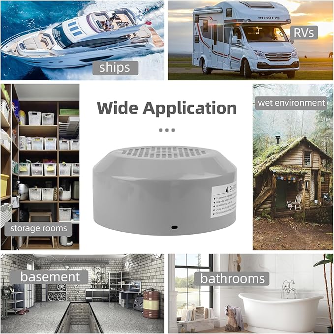 Air Dryer, Removes Water From The Air in a Room Used for RVs Boats and Small Spaces, 120V AC, 70 Watts, Low Power, Micro Dehumidifier - Image 7