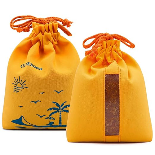 1000g Reachargeable Silica Gel Beads with 1 Cloth Bag, Indicating Moisture Absorber Desiccant Packs for Storage by Wisesorb