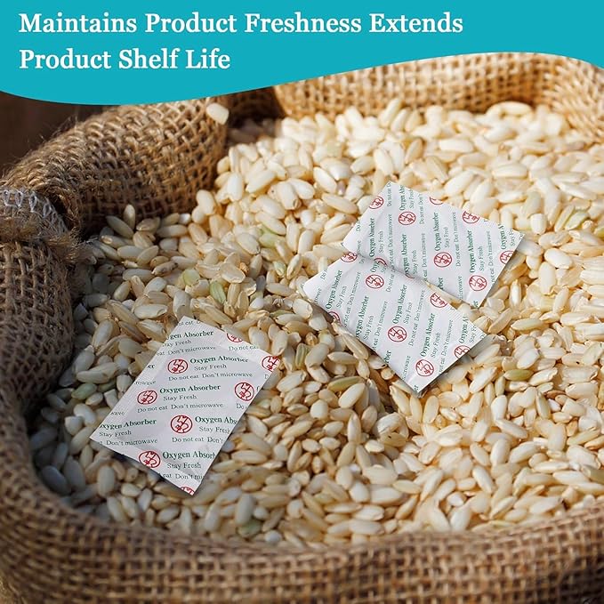 MakMeFre 500CC(50-Pack) Food Grade Oxygen Absorbers Packets for Home Made Jerky and Long Term Food Storage,With Oxygen Indicator In Vacuum Bag and 3 times Oxygen Absorption Capacity - Image 4