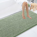 Smiry Luxury Chenille Bathroom Rugs 59x35, Extra Soft and Absorbent Shaggy Bath Mat, Machine Washable, Non-Slip Plush Carpet Runner for Tub, Shower, and Floor, Home Decor Accessories, Sage Green by Smiry
