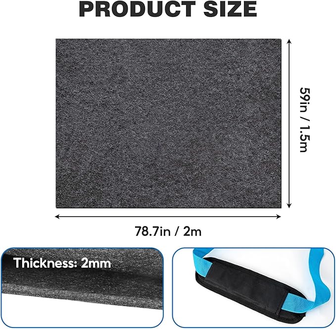 Camping Tent Carpet Mat 6.5x5 Ft Waterproof Rug Liner - Portable Under Tent Mat to Keep Floor Dry Blanket, Moisture Barrier for Camping Gear, Outdoor Picnic Supplies - Image 3