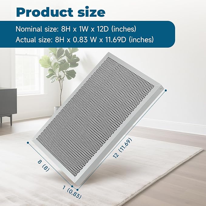 2-Packs 5695 Washable MERV 8 Dehumidifier Filter 8x12x1 Compatible with AprilAire Whole-House Models 1820 1820Z E070 E070KZ E070KZM E070N E070T E070Z Replacement Filter - Image 3