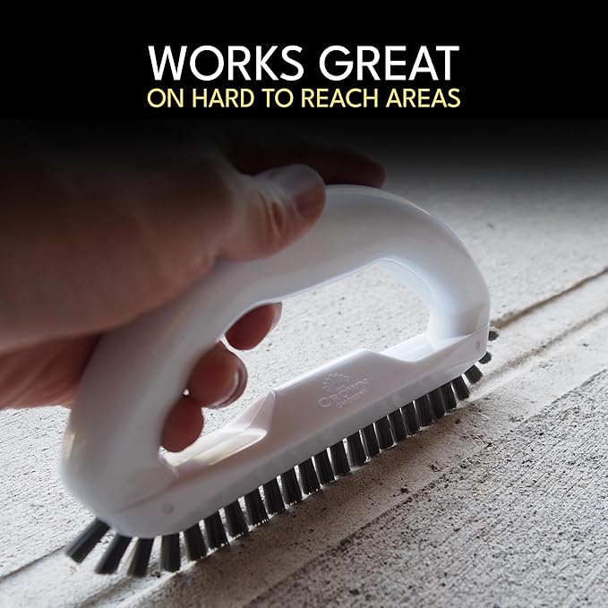 Grout Brush with Stiff Nylon Bristles, Heavy Duty Hand Grout Scrub Brush for Cleaning Baseboards, Floor, Corners, Tiles, Shower, Bath Tub, Floor, Tiles and Other Surfaces - Image 6