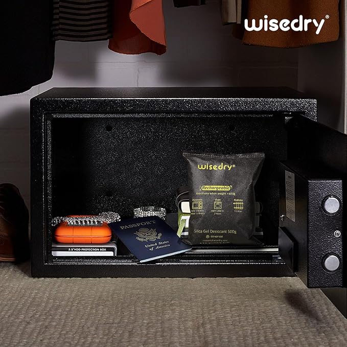 wisedry 10 x 500 Grams [11 lbs] Rechargeable Silica Gel Car Dehumidifier, Microwave Fast Reactivated Desiccant Packets Large for Gun Safe Closet Basement Garage Storage Moisture Absorber Bag Reusable - Image 7