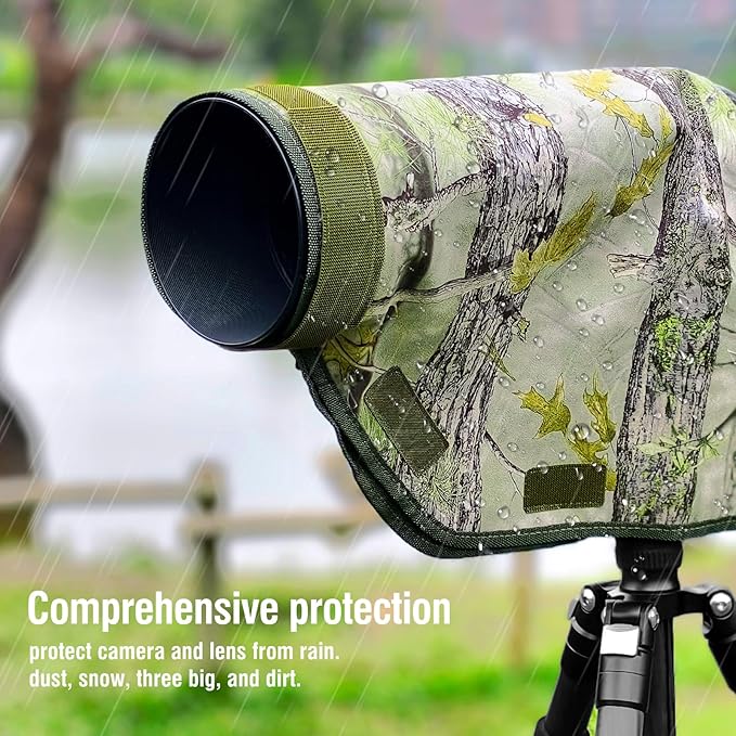 Camera Rain Cover with Openable Viewing Window & Strap Mountable Design,Waterproof Camera Raincoat Sleeve Protector (M) - Image 4