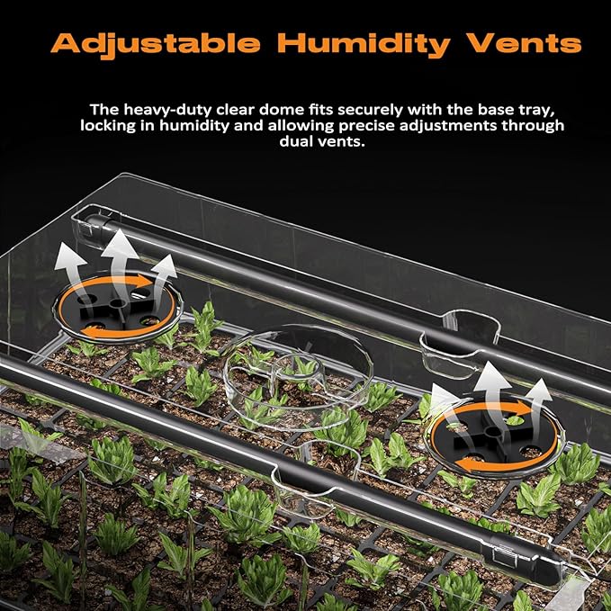 120-Cell Self-Watering Seed Starter Tray with Grow Light, Seed Starter Kit with 4.07” Humidity Dome, Indoor Seedling Starter Tray, Seed Starting Trays for Plant Germination, Seeds Growing - Image 6