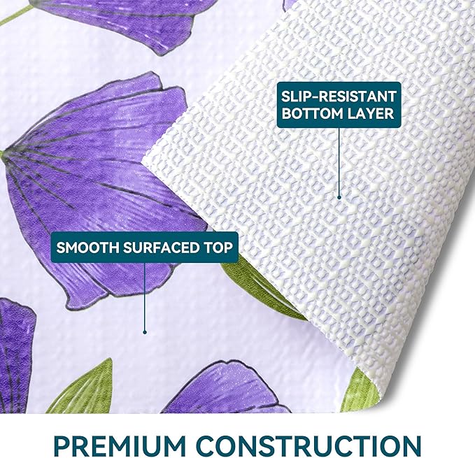 2 Rolls 12" W x 120" L Floral Drawer and Shelf Liner for Cabinets, Non-Adhesive Strong Grip Non-Slip Flower Shelf Cabinet Kitchen Shelf Liners for Kitchen Cabinets - Image 5