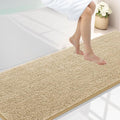 Smiry Luxury Chenille Bathroom Rugs 70x24, Extra Soft and Absorbent Shaggy Bath Mat, Machine Washable, Non-Slip Plush Carpet Runner for Tub, Shower, and Floor, Home Decor Accessories, Beige by Smiry