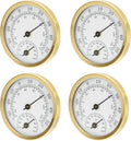 TEAMWILL Mini Analog Thermometer Hygrometer Humidity Meter Room Indoor Temperature, 2 in 1 Indoor Outdoor Temperature Humidity Monitor Gauge (4) by Unknown