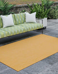 Unique Loom Collection Casual Transitional Solid Heathered Indoor/Outdoor Flatweave Area Rug (7' 10" x 10' Rectangle, Corn Harvest Yellow) by UniqueLoom