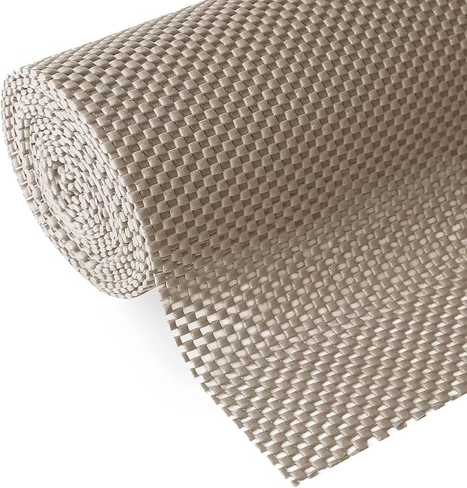 Shelf and Drawer Liner for Kitchen Cabinets Non-Adhesive, Non Slip Durable Strong Clean Long Size 12 Inches X 20 Feet, Shelves, Cabinets, Storage, Kitchen and Desks, Camel by Iwtmm