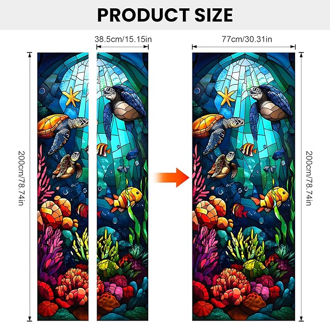 3D Door Stickers, Peel and Stick Vinyl Wallpaper, Self-Adhesive Mural Door Cover for Home Decor 30.3" W x 78.7" H - Image 3