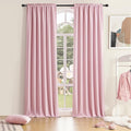 DONREN Pink Blackout Drapes for Girls Room - Home Decoration Privacy Protection Thermal Insulated Blackout Window Drape with Rod Pocket (2 Panels,42 x 96 Inch) by DONREN