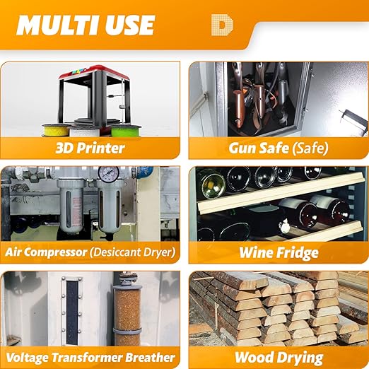 "Dry & Dry" [3.7 LBS] Premium Orange Indicating Silica Gel Desiccant Beads(Industry Standard 3-5 mm) - Rechargeable Silica Gel Beads(3.7 LBS) - Image 7