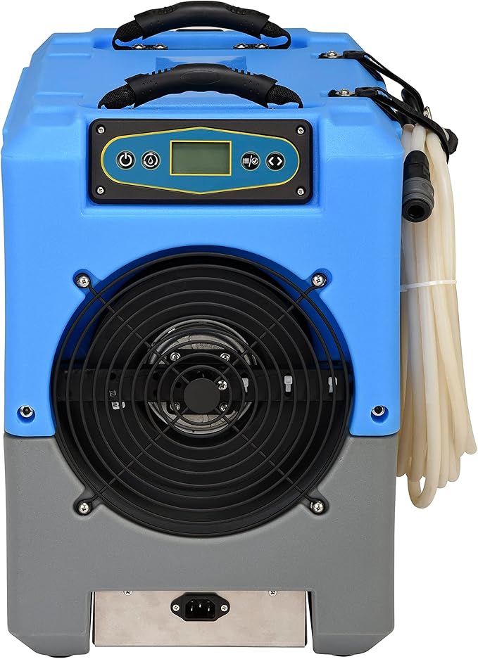 BlueDri 150PPD Low Grain Refrigerant (LGR) Compact Portable Commercial Dehumidifier Industrial Water Damage Equipment for Home and Basements, DH76, Blue - Image 2