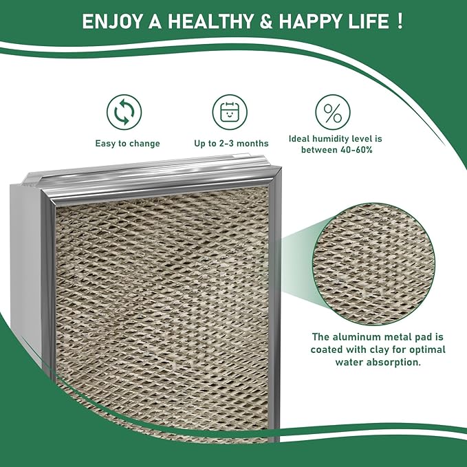 Carmerny 990-13 Humidifier Vapor Water Pad Filter Compatible with GeneralAire 990-13 G13 Humidifier Replacement Evaporator Pad Media Filter for Models 709 990 1040 1042 1137 SL16, GFI #7002, 3-Pack - Image 2
