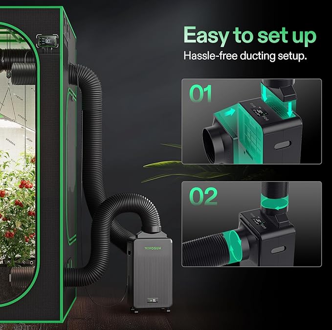 VIVOSUN AeroDrain D12 Smart Environmental Dehumidifier, up to 12L/day, 2L Water Tank, with Temperature & Humidity Sensor Probe, Smart Remote Control, Designed for Grow Tents - Image 4