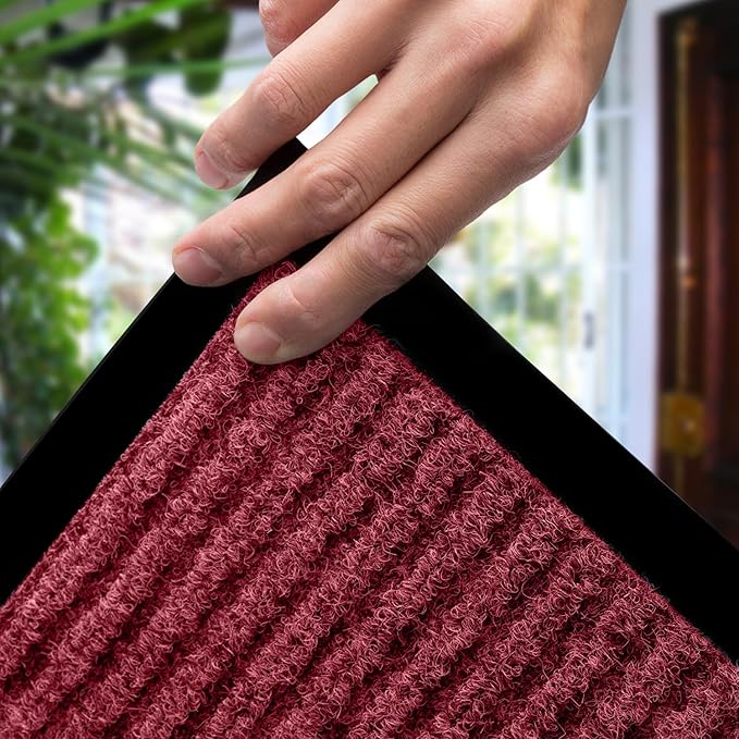 MaxMat® Extra Large Commercial Door Mat, Rubber Border Heavy Duty Door Mat, Waterproof, Low-Profile, Easy to Clean, Rubber Entry Mat. (Red, 3 x 5 Feet) - Image 9