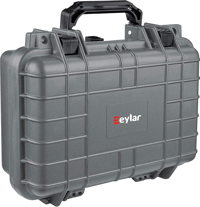 Eylar Protective Gear and Camera Hard Case Waterproof Dry Box with Foam 11.6 Inch 8.3 Inch 3.8 Inch (Gray) - Image 2