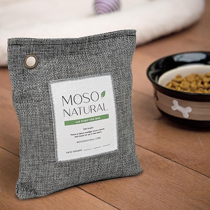Moso Natural Air Purifying Bag 200g (2 Pack) HGTV Editor's Pick | Premium Bamboo Charcoal Odor Absorber for Home & Car | Closet Odor Eliminator & Car Air Freshener | Long Lasting Charcoal Bags - Image 6