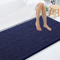 Smiry Luxury Chenille Bathroom Rugs 59x35, Extra Soft and Absorbent Shaggy Bath Mat, Machine Washable, Non-Slip Plush Carpet Runner for Tub, Shower, and Floor, Home Decor Accessories, Navy Blue by Smiry