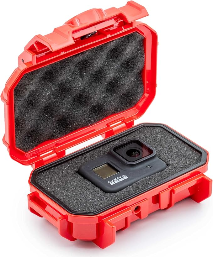 Evergreen 52 Dry Box Protective Case with Pick & Pluck Foam - Travel Safe/Mil Spec/Waterproof/USA Made - for Pistols, Cameras, Phones, Camping, Fishing, Hiking, Traveling, Water Sports, Knives (Red) by EvergreenCases