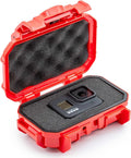 Evergreen 52 Dry Box Protective Case with Pick & Pluck Foam - Travel Safe/Mil Spec/Waterproof/USA Made - for Pistols, Cameras, Phones, Camping, Fishing, Hiking, Traveling, Water Sports, Knives (Red) by EvergreenCases