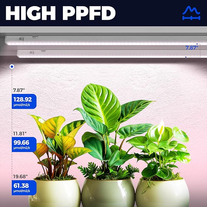 Barrina T5 Grow Lights, Full Spectrum, 4ft 160W (8 x 20W, 1000W Equivalent), LED Grow Light Bulbs, Plant Lights for Indoor Plants, Greenhouse, Plug and Play, Pinkish White, 8-Pack - Image 3