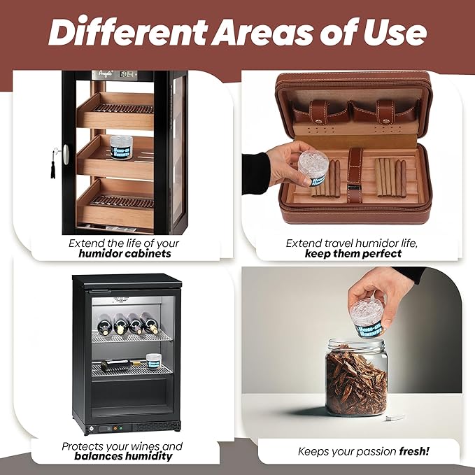 Hydro-Gel Cigar Humidor Humidifier 4oz Jar Convenient & Easy All In One Solution For Humidification - Maintains the Ideal Moisture Balance, 2.10x2.30 - Image 7