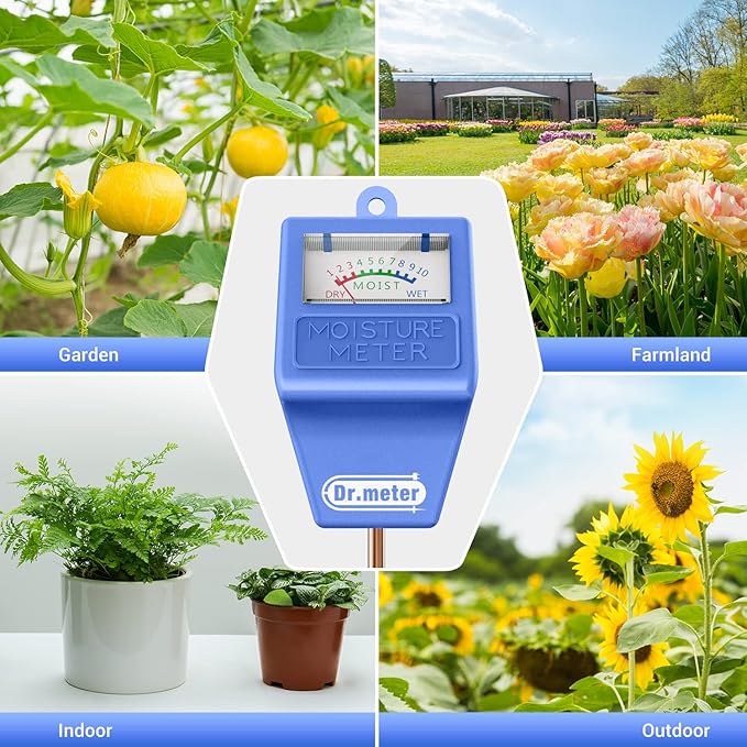 Soil Moisture Meter Tester for Plants, Hygrometer Moisture Sensor for Houseplants Indoor Outdoor Garden Lawn Use - Plant Water Gauge Test Kit - No Battery Needed - Gardening Gifts - Image 7