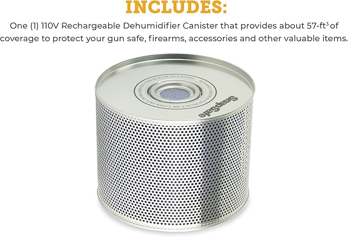 SnapSafe Reusable Canister Dehumidifier, 75902 - Portable, Easy to Use Moisture Absorbers for Gun Safes & Cabinets - Prevent Moisture Damage for Gun Safe Accessories, Firearms in Your Gun Vault - Image 6