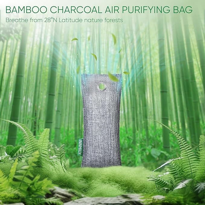 Activated Charcoal Odor Absorber,6 Pack Nature Odor Eliminator for Shoes, Bamboo Charcoal Air Purifying Bags,Shoe Deodorizer and Moisture Absorbers for Fresh Sneakers,Shoe Smell Remover - Image 2